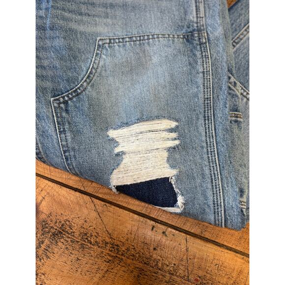 Mens Abercrombie & Fitch Kennan Straight Distressed Carpenter Style Jeans 32x32 - Picture 4 of 12